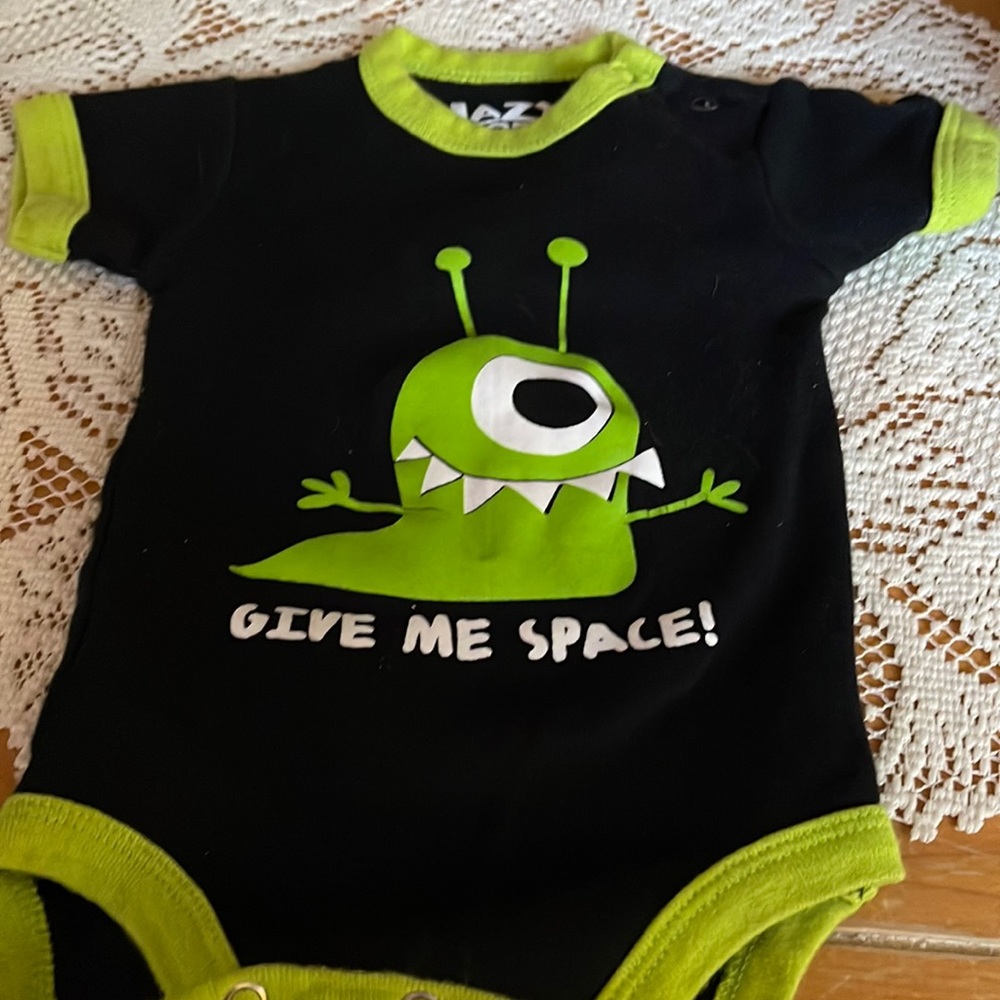 “Lazy One” onesie. Size 6 mos.